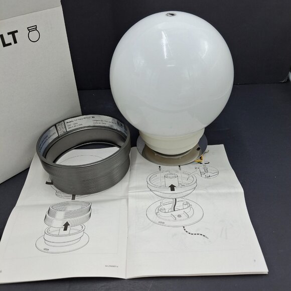 Ikea FRIHULT Ceiling Light 104.316.07 White with Black Base 7.5 in Open Box - Picture 4 of 6